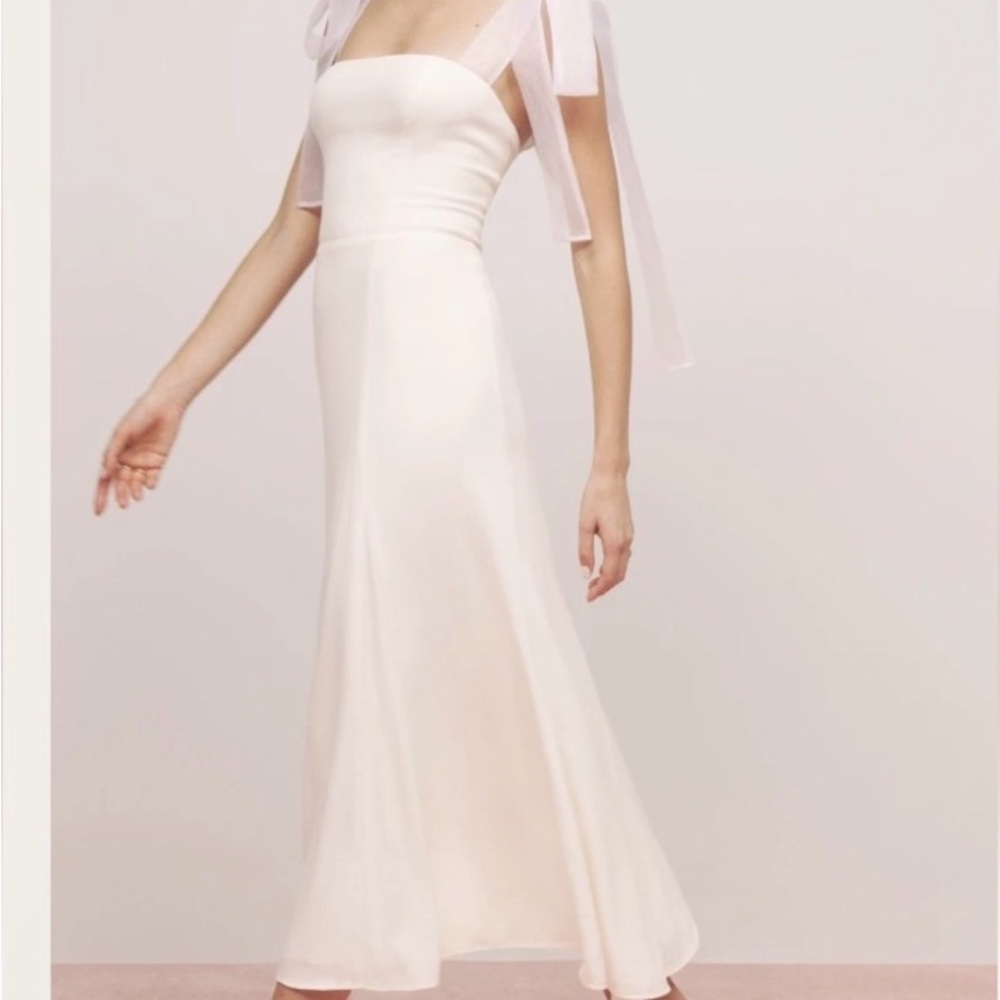 Reformation Kairo Midi Dress in Ivory
